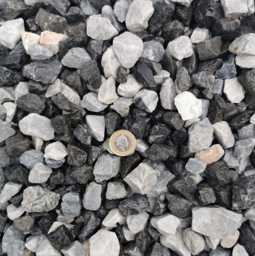 Black Ice - 20mm A Black & Grey coloured stone ideal for use in gardens rockeries & borders or for driveways and paths.
