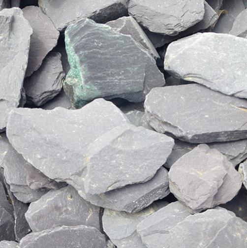 Blue Slate Our plum slate is 30mm-50mm. Available in ton bulk bags. Available in Plum, Blue, Green and Black/Grey