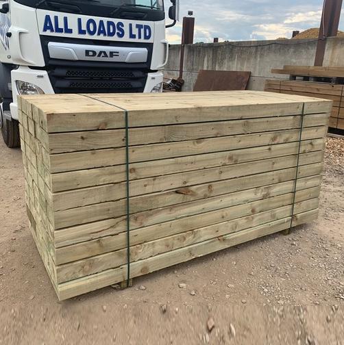 NEW Softwood Treated Sleeper Dimensions: 2.4 meters long by 100mm x 200mm